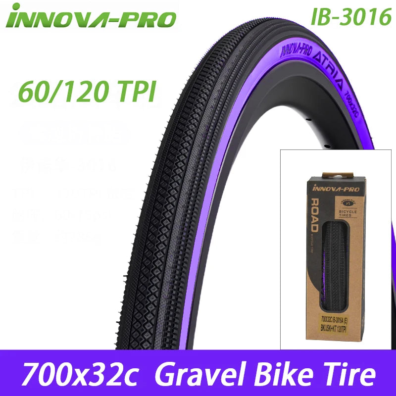 INNOVA-PRO Original 700x32c/35c Folding Tire 700c for XC Road Gravel Bicycle Lightweight Tires IB-3016 Cycling Parts