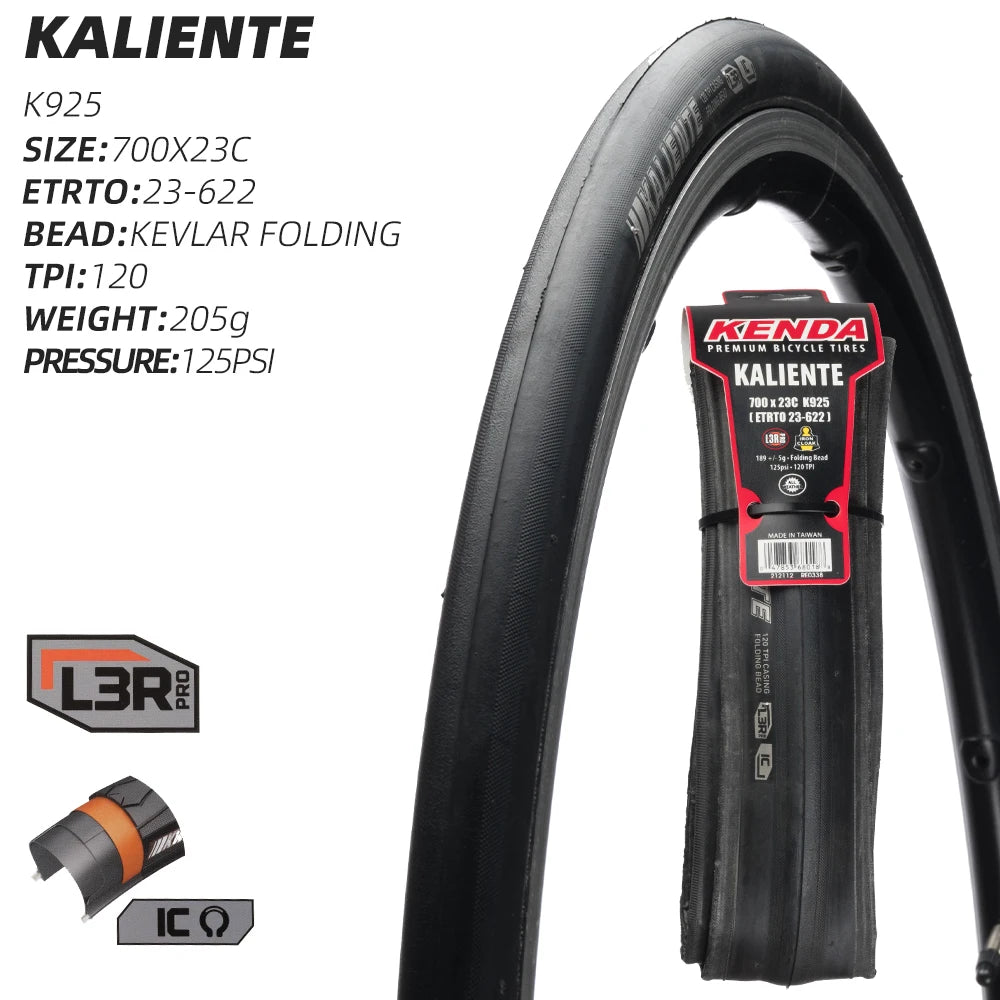 700X23C KENDA ROAD BICYCLE FOLDING BEAD TIRE OF SPARE TIRE 120tpi Kevlar aramid fiber