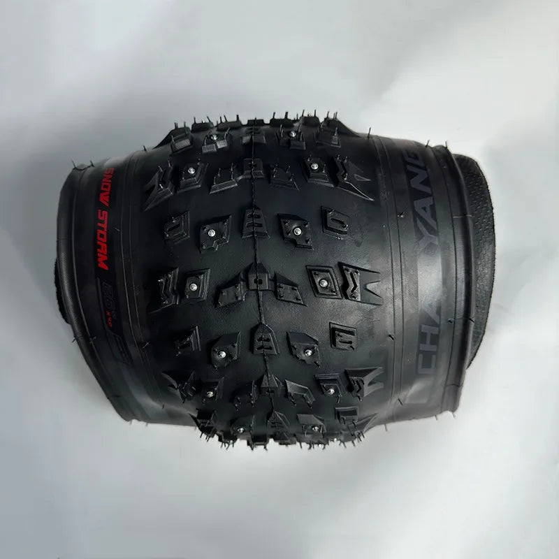 CHAOYANG Original Snow Storm 26x4.0 Folding Fat Tire Shark Skin Anti Puncture Spikes MTB Tire H-5202 Cycling Parts