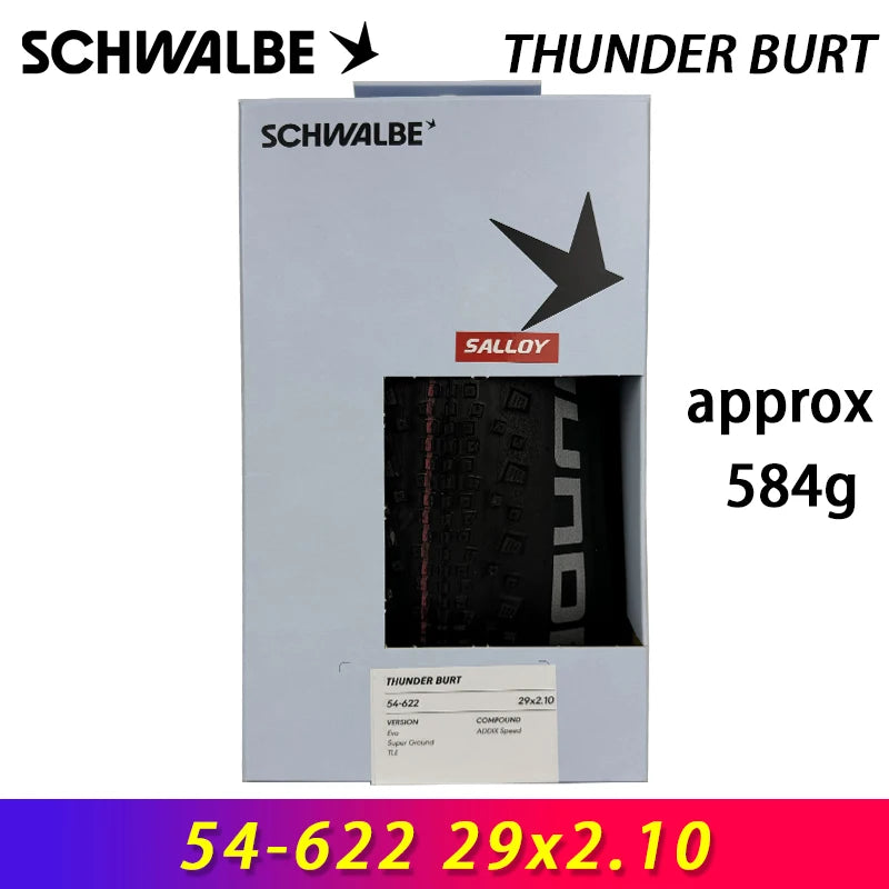 SCHWALBE Original THUNDER BURT 27.5x2.10 29x2.10/2.25/2.35 Tubeless Folding Tire for XC Tracks MTB Bike Off-Road Bicycle