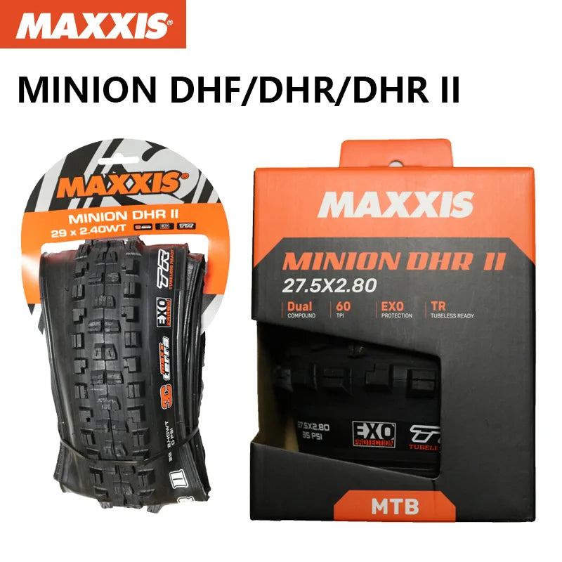MAXXIS MINION DHR Ⅱ DHF Mountain Bike Tires Tubeless Anti Puncture Downhill Mountain Bike Tires 26 27.5 29 Inch Bicycle Tires