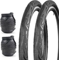 ZUKKA 2 Pack Bike Tire for Cruiser Bike 20/24/26 Inch  Flame Pattern Thread Bicycle Tire for MTB Cruiser Bicycle Black