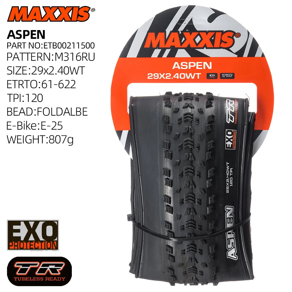 XC MTB MAXXIS ASPEN LIGHT WEIGHT MOUNTAIN BICYCLE TIRE OF MTB BIKE TYRE 27.5 29 inches 29ER 29X2.40WT