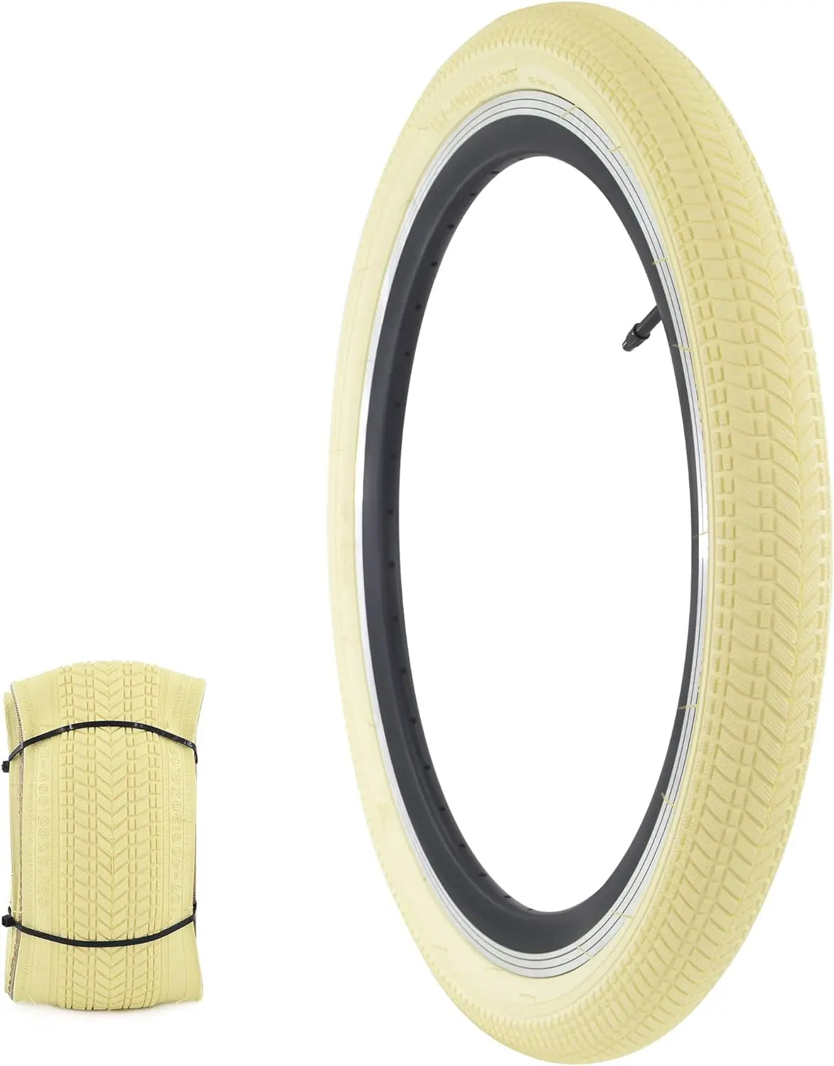 ZUKKA 1 Pack 20x2.125 Kid Bike Tire Anti-Slip Wear-Resistant 4 Colors Available for Child Bicycles Daily Riding