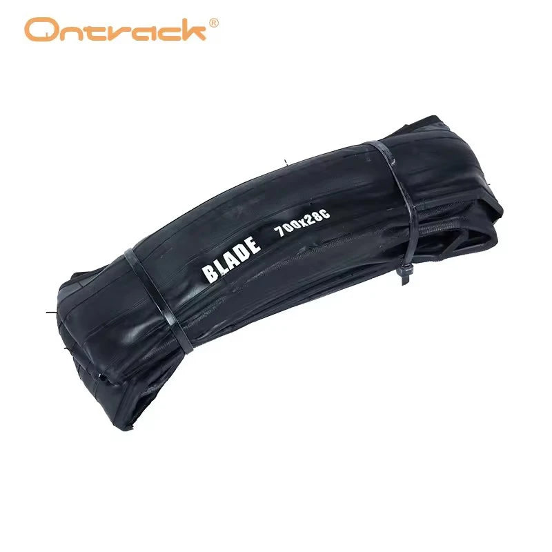 Ontrack Folded Tire Road 700X25C 28C Blade 30Tpi Skin Wall Black Road Bike Tire Bicycle Clincher Foldable Gravel Tyre
