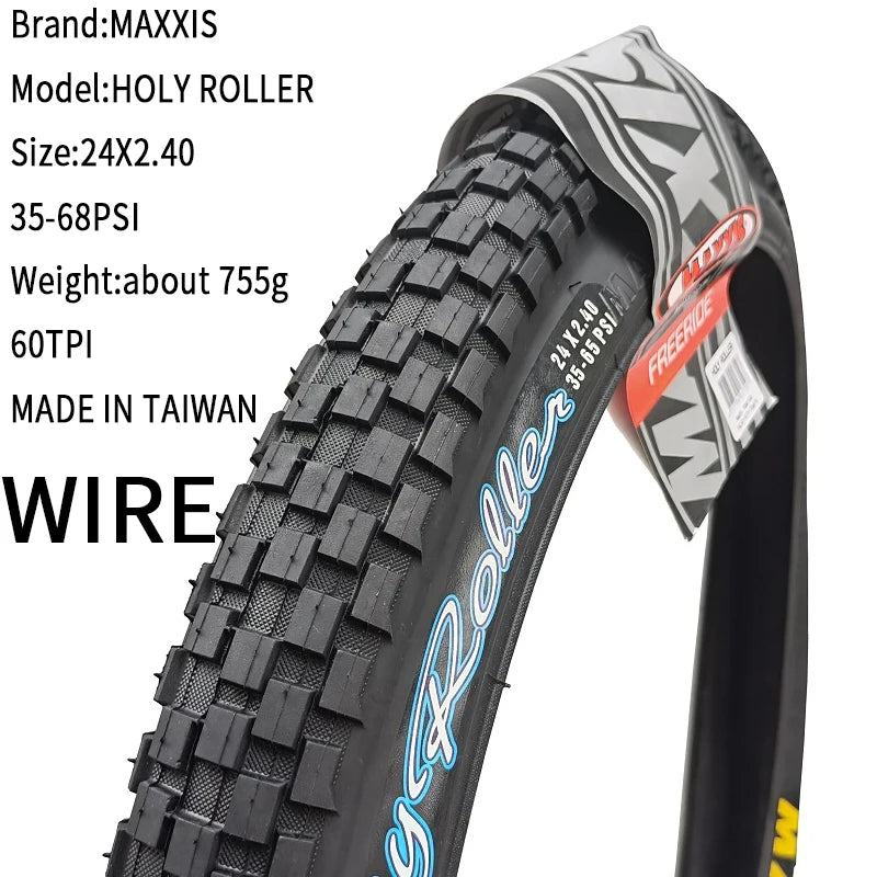 MAXXIS HOLY ROLLER WIRE BEAD 24X2.40 55-507 60TPI BMX TIRE FREERIDE BICYCLE TIRE OF CITY