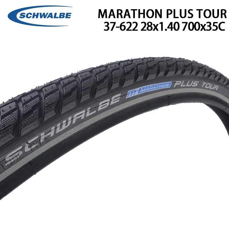 SCHWALBE MARATHON PLUS TOUR Wired Bicycle Tire 26x2.00/700x35c/40c 28x1.75/28x2.00 for MTB Road Travel Bike Cycling Parts