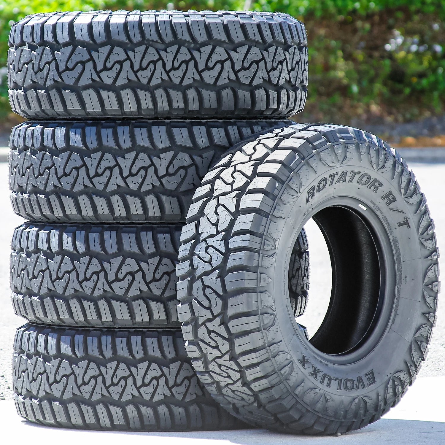 5 Tires Evoluxx Rotator R/T LT 35X12.50R17 Load F 12 Ply RT Rugged Terrain