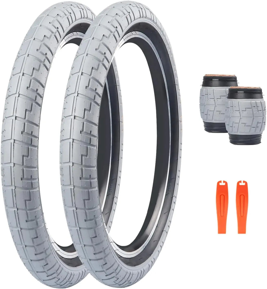 ZUKKA 20 x 2.4 Bike Tire 2 Pack 20 Inch Bike Tires Folding Replacement Tire for Kids Bike, MTB Mountain Bike, BMX Freestyle