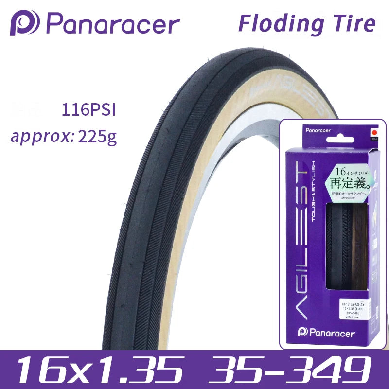 Panaracer Original AGILEST 16x1.35 35-349 16 inch Folding Tire for Brompton Folding Bike BMX Bicycle Cycling Parts