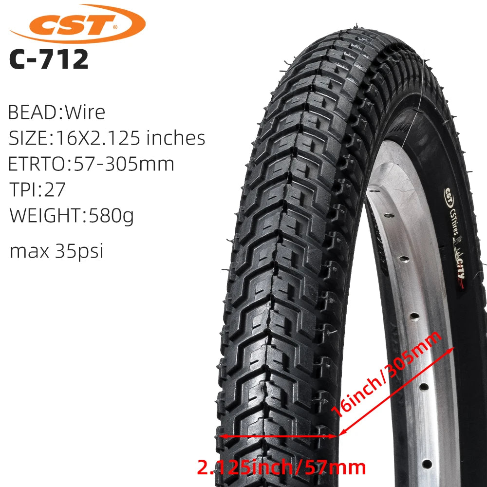14X2.125 16X2.125 CST C712 MOUNTAIN BIKE BICYCLE TIRE TYRE
