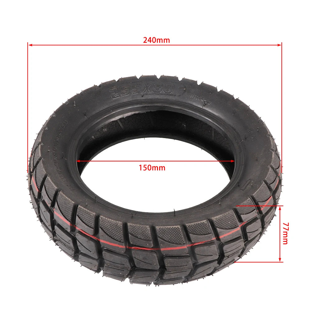 10 Inch Tubeless Electric Scooter Tire 255x80 Tire E-Bike Explosion-Proof Rubber Tires Off Road Vacuum Tire Parts