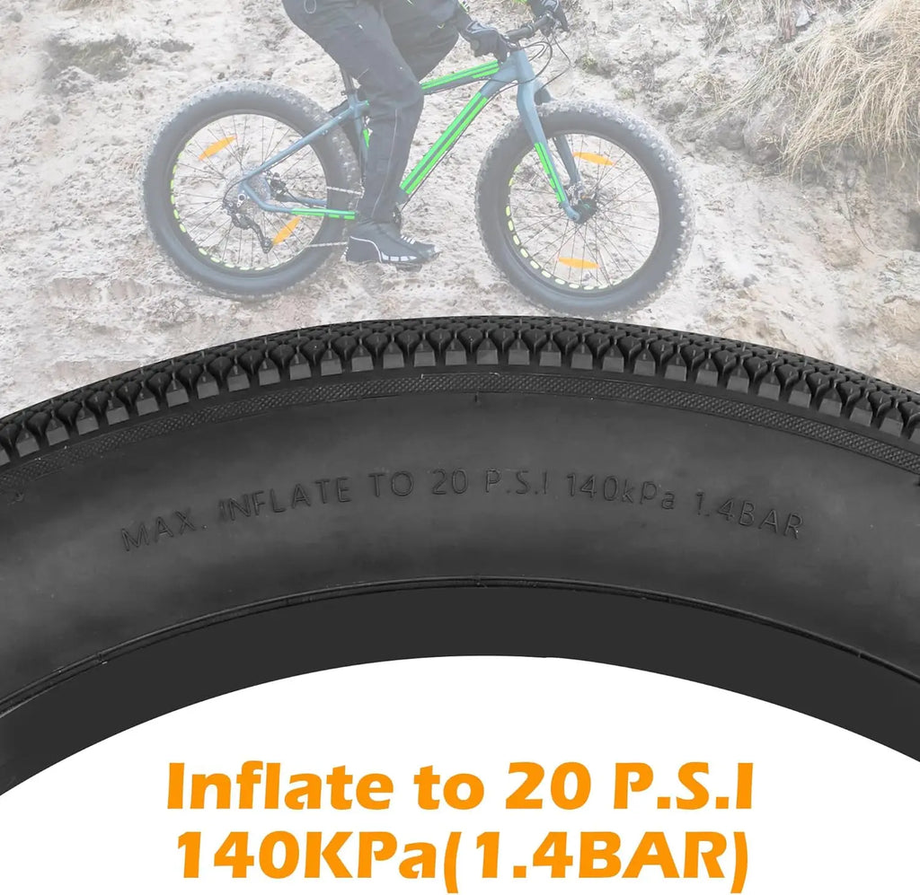 ZUKKA Bike Tire 24 x 4.0 Fat Bike Tire Replacement Tire Folding Mountain Bike Tire High-Density Bike Tires for Snow Beach BMX MT
