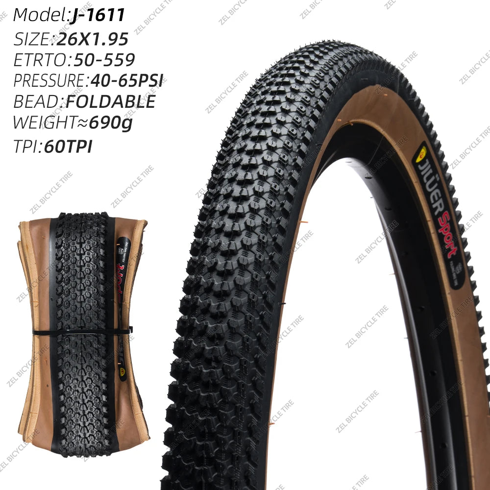 JILUER MOUNTAIN BICYCLE TIRE FOLDING BEAD SOFT STEEL WIRE BEAD 26INCH 27.5INCH 29INCH MTB TYRE BIKE PART