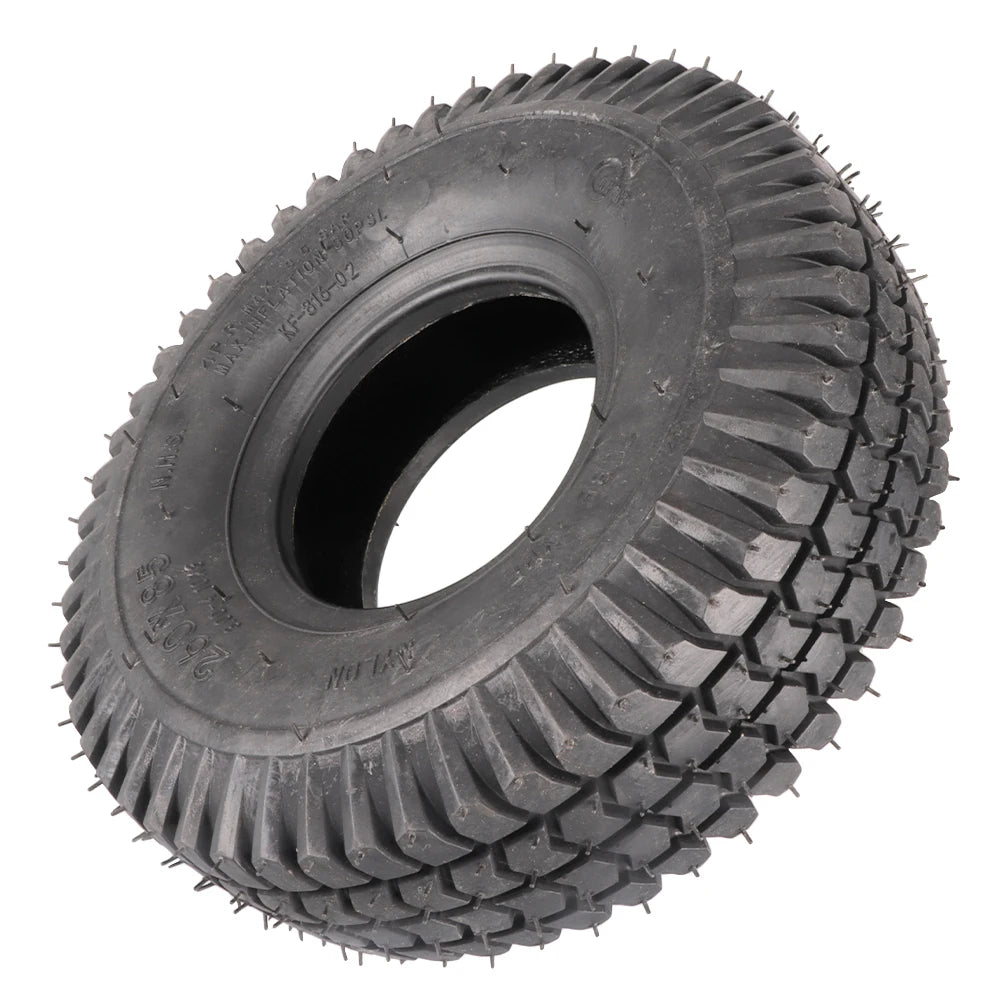Wear Resistant 4.10/3.50-4 Inner Tube 260X85 Tires Knobbly Block Tread Puncture Proof Outer Tire Set for Scooter Wheelchair