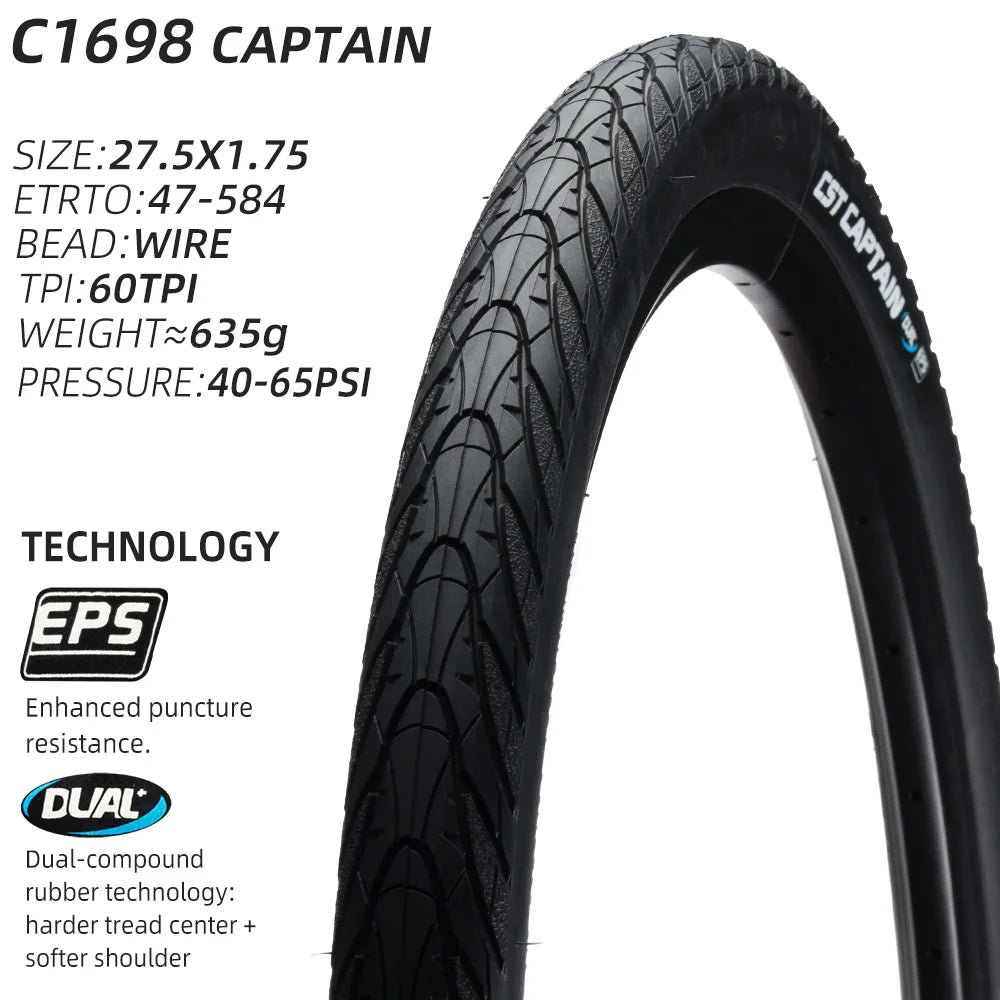 CST C1698 CAPTAIN TRAVEL BICYCLE TIRE OF CITY BIKE TYRE C1698 KIDS TIRE 34-349 C-1698 WIRE BEAD