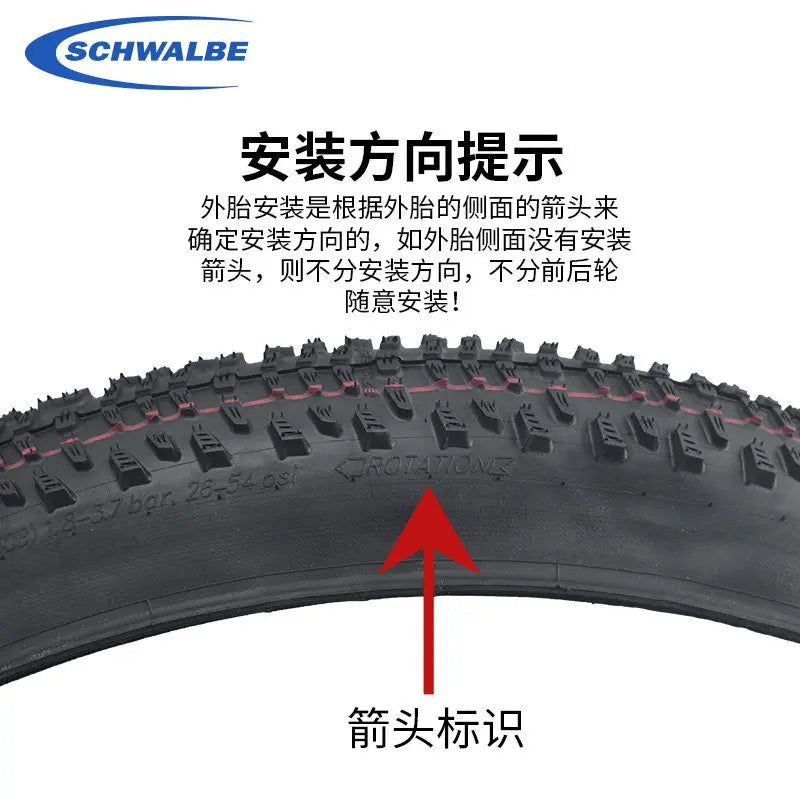 SCHWALBE Original RACING RAY RALPH/ROCKET RON/NOBBY NIC Folding Tire for XC Road Gravel MTB Bike Downhill Off-Road Cycling Parts