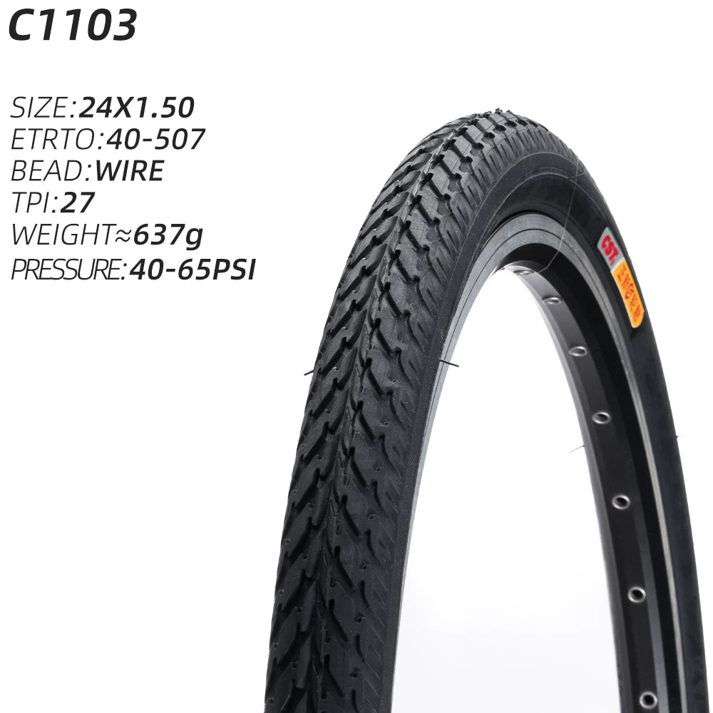 CST C-1103 Urban Commuting Tire Low Rolling Resistance Lightweight Anti-Slip Sizes: 24/26/700×38C/700×41C