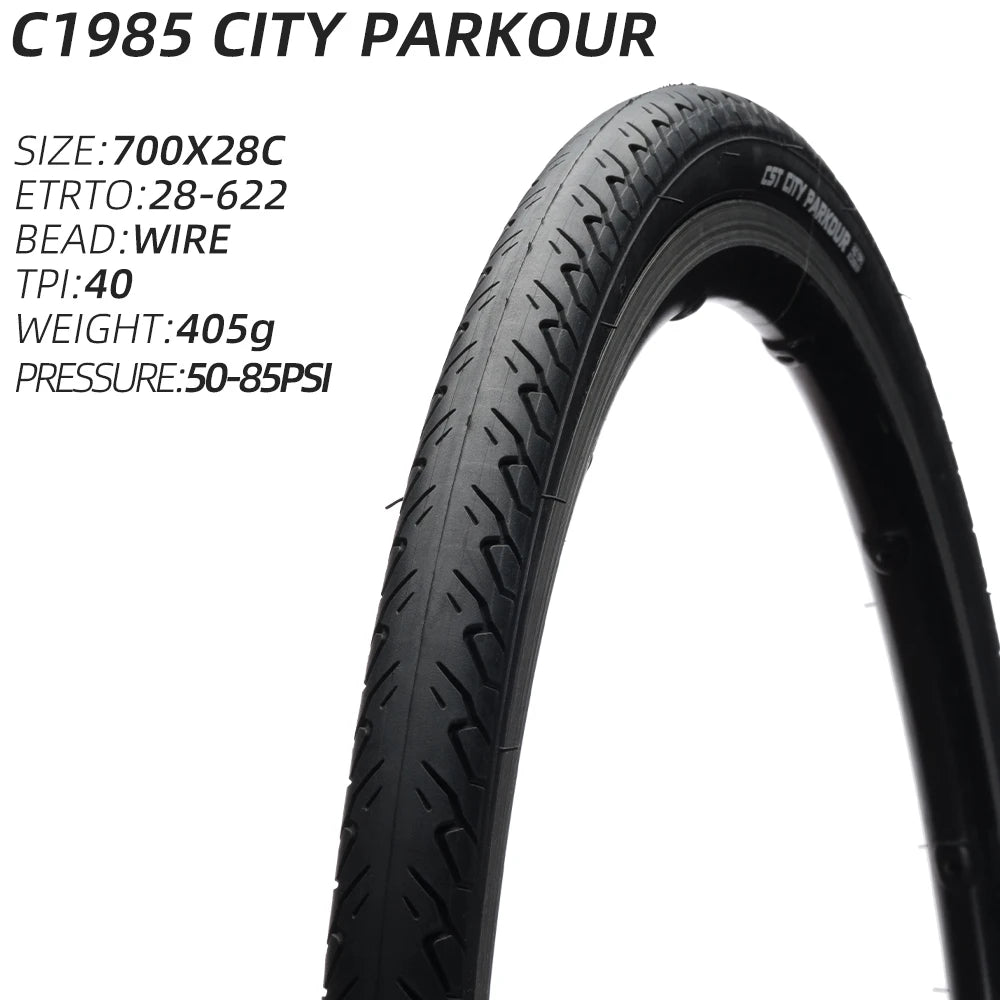 700C CST C-1985 ROAD BICYCLE TIRE OF CITY BIKE TYRE CLINCHER C1985 CITY PARKOUR 700X25 700X28 700X32 25C 28C 32C