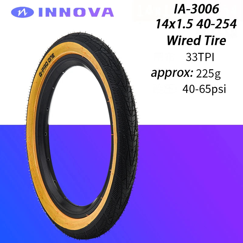 INNOVA Original 14x1.5 Folding Bicycle Folding/Wired Tires 14 inch 412 Small Wheel Bike Tire IA-3006/2084 Cycling Parts