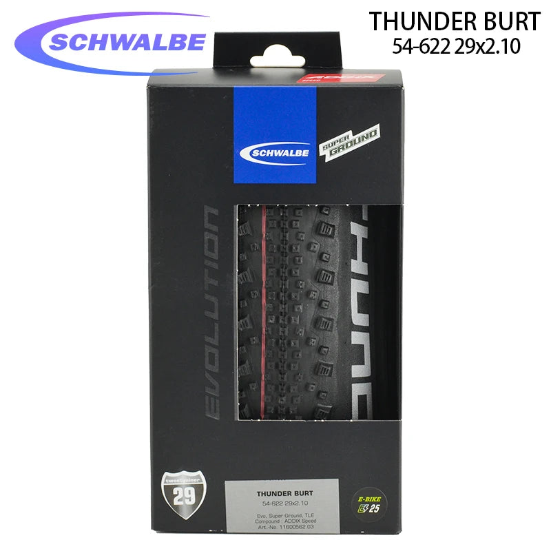 SCHWALBE Original THUNDER BURT 27.5x2.10 29x2.10/2.25/2.35 Tubeless Folding Tire for XC Tracks MTB Bike Off-Road Bicycle