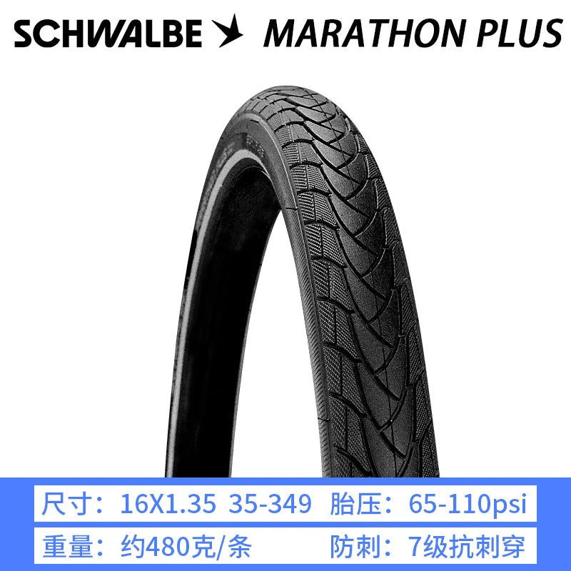 SCHWALBE Original MARATHON PLUS Series Puncture-resistant Wired Tire for Road Gravel MTB Bicycle Travel Bike Cycling Parts