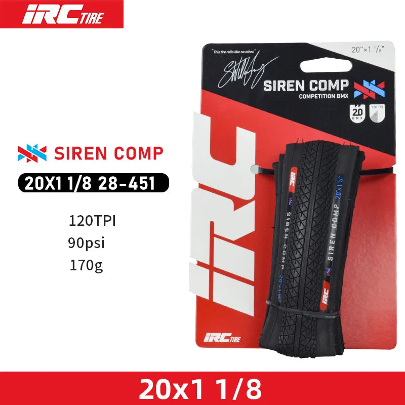 Japan Original IRC SIREN COMP BMX Bicycle Fold Tire 20x1 1/8 20x1 3/8 20x1.50/1.75/1.90 Small Wheel Bike 406/451 Tire