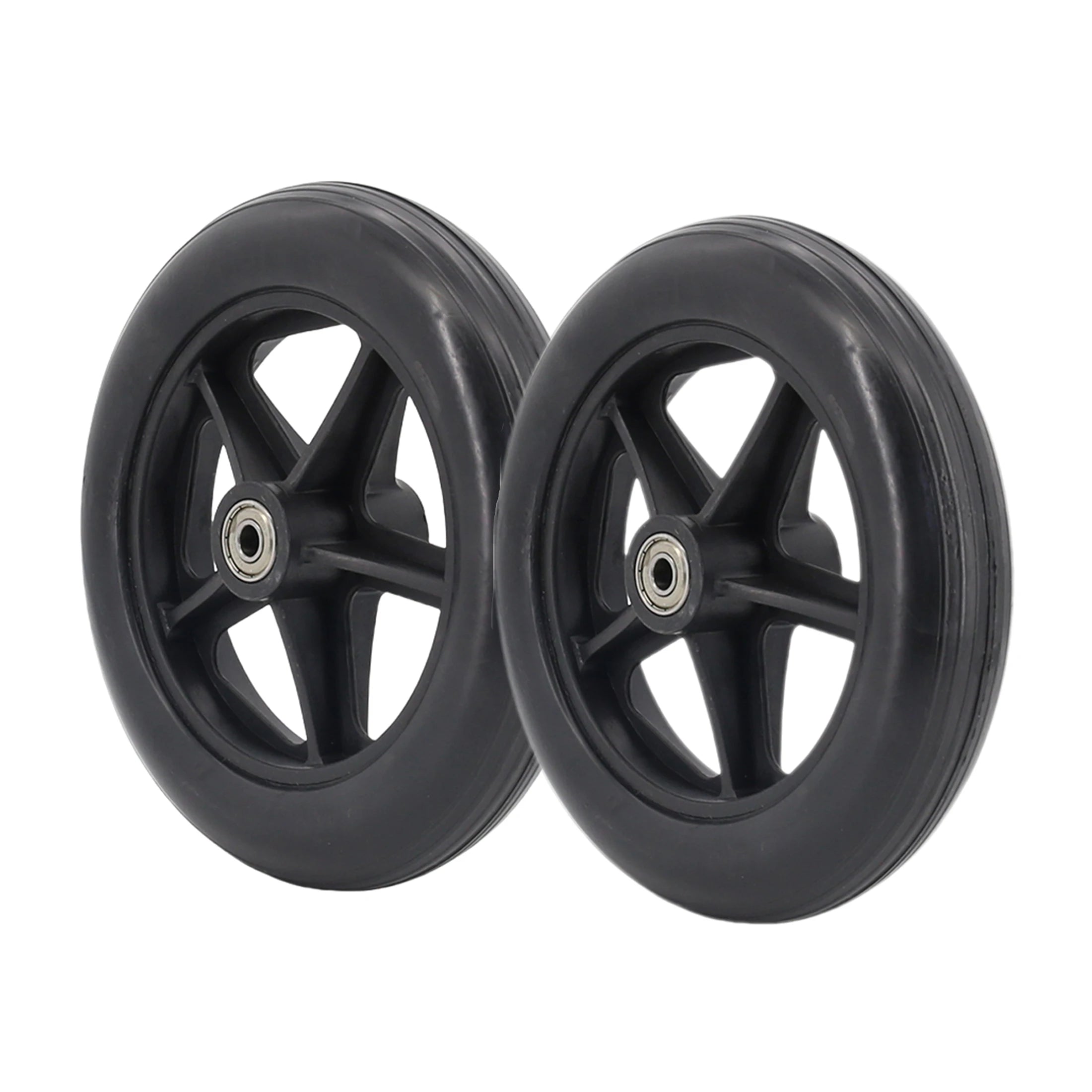 8 Inch Wheels Solid Tire Wheel Travelling Trolley Caster Shopping Cart Wheels Wheelchair Replacement Furniture Casters