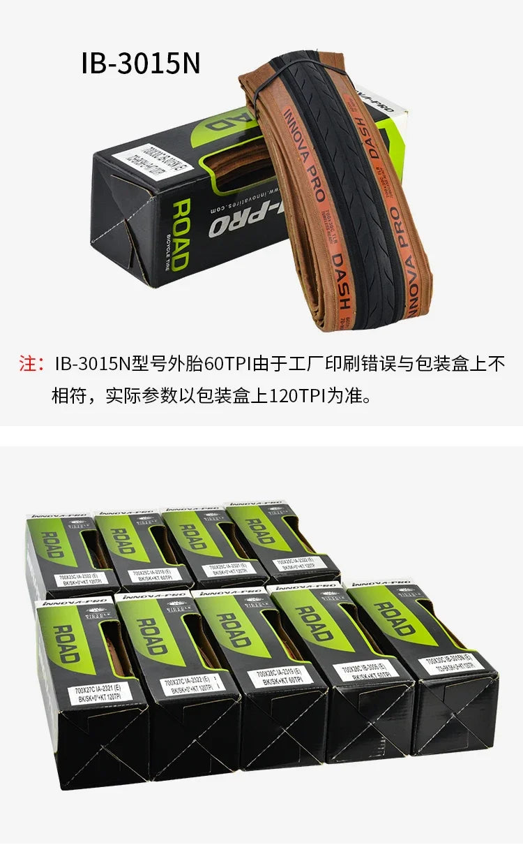 INNOVA Original 700c Road Bike Tire 700x23c/25c/27c/28c/30c Retro Travel Bicycle Out Tire 60/120 TPI Bike Tire Cycling Parts