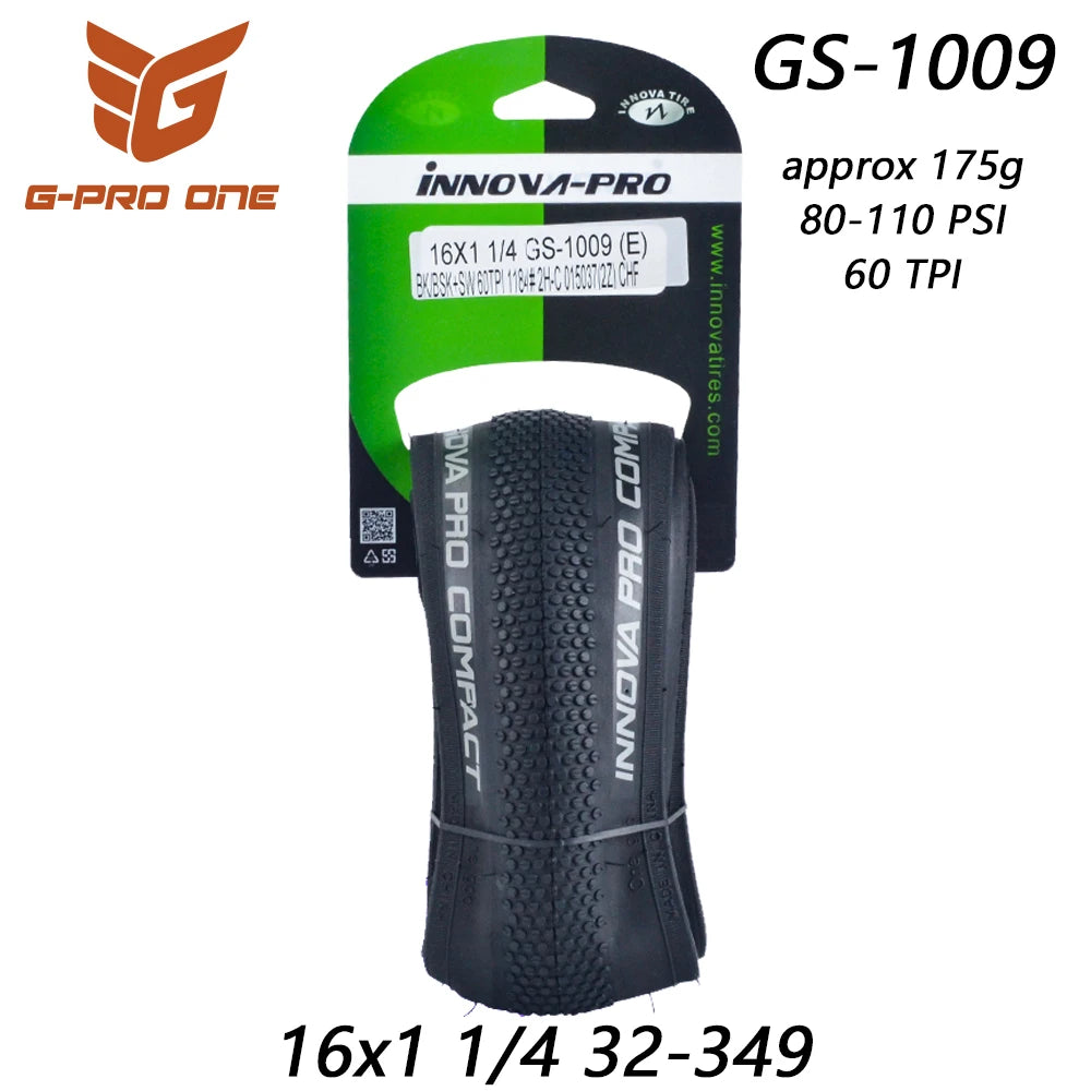 G-PRO-ONE Original 16 inch Small Wheel Bicycle Folding Tire 32-349 16x1 1/4 for Brompton Bicycle BMX Bike GS-1009/2309