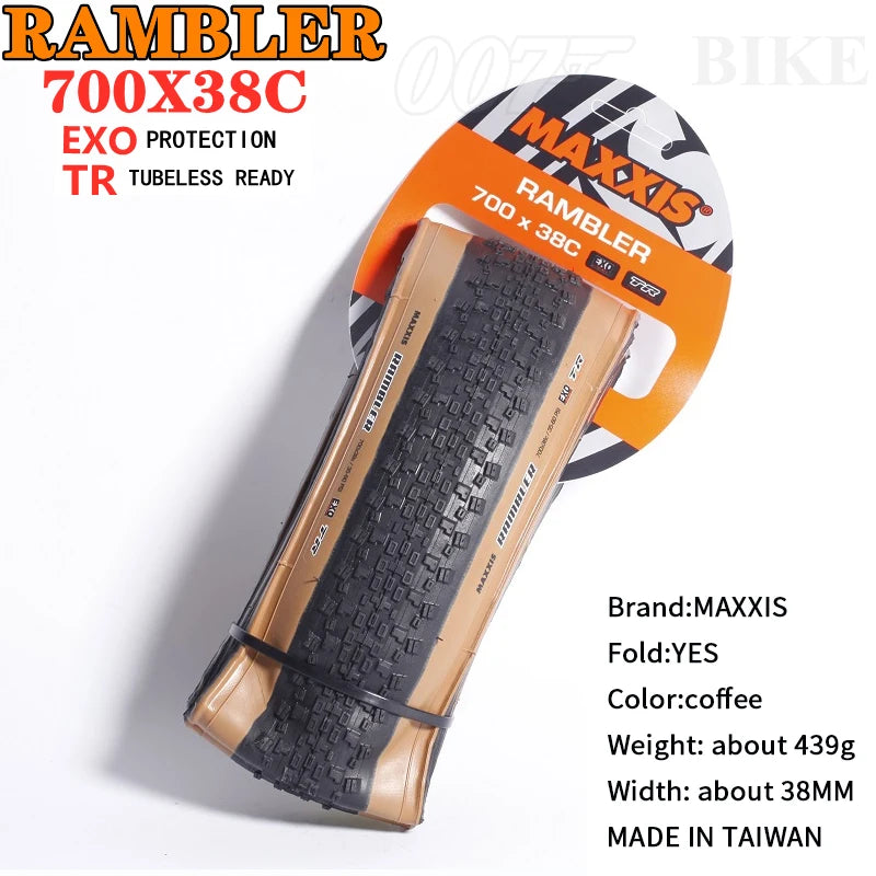 MAXXIS RAMBLER TUBELESS 700x38C/40C/45C/50C 650x47B 27.5x1.5 GRAVEL/ADVENTURE Gravel and dirt road racing tire of bicycle