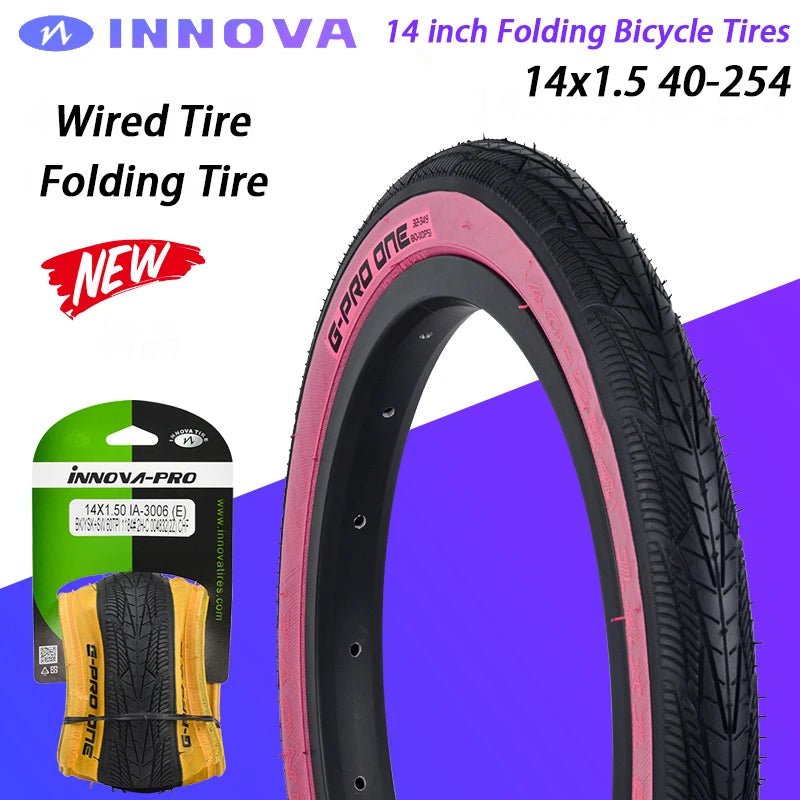 INNOVA Original 14x1.5 Folding Bicycle Folding/Wired Tires 14 inch 412 Small Wheel Bike Tire IA-3006/2084 Cycling Parts