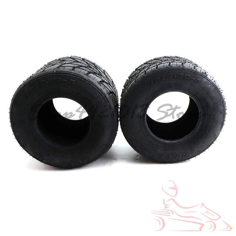 10x4.50-5 11x7.10-5 Inch Front and Rear Rain Tires Tubeless Tires for Off-road Drift Kart Tires Tubeless Tire Accessories