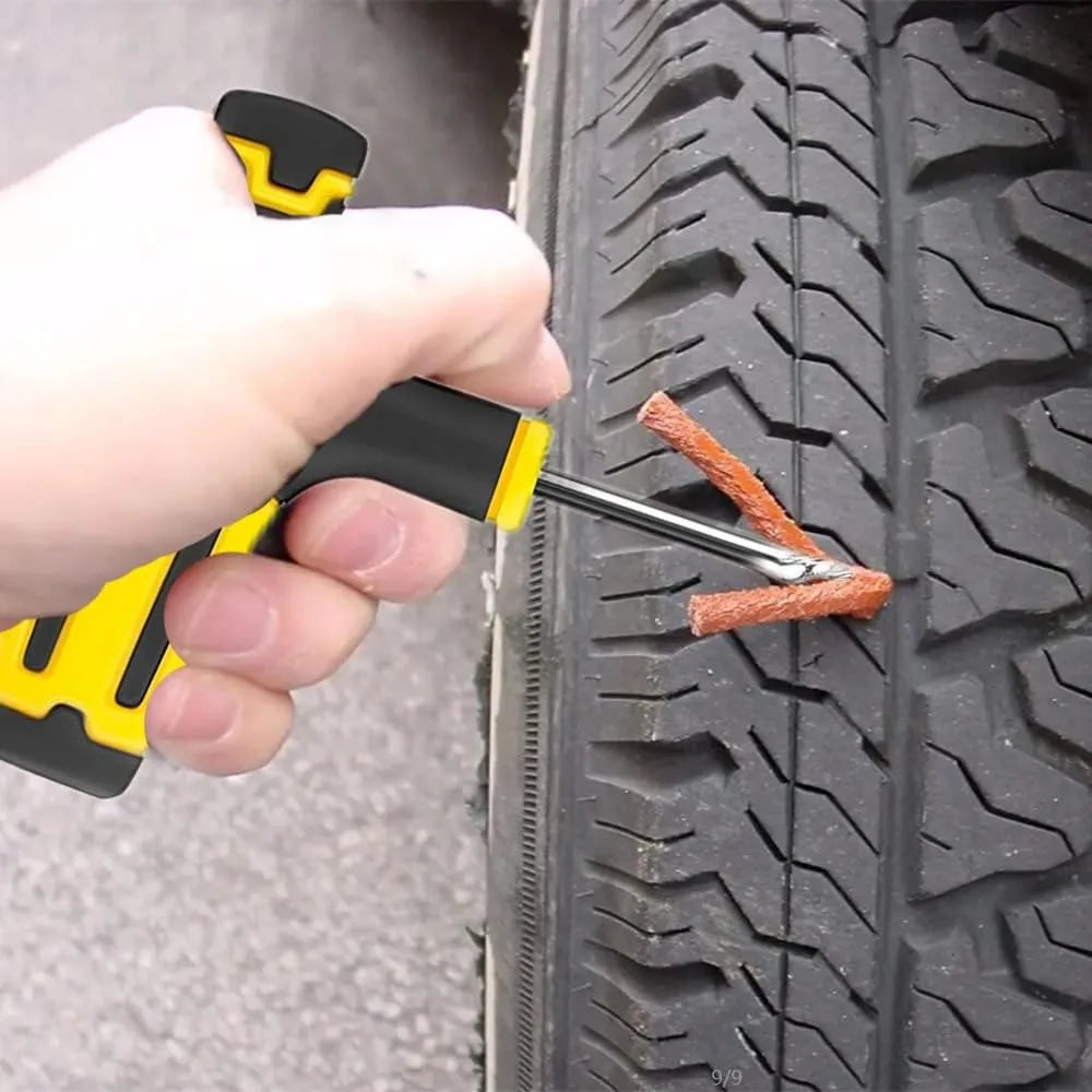 Tire Repair Kit Containing Glue Suits Bikes, Motorcycles, Cars, Trucks. Easy To Operate,Fixes Tire Damage For Safe Driving