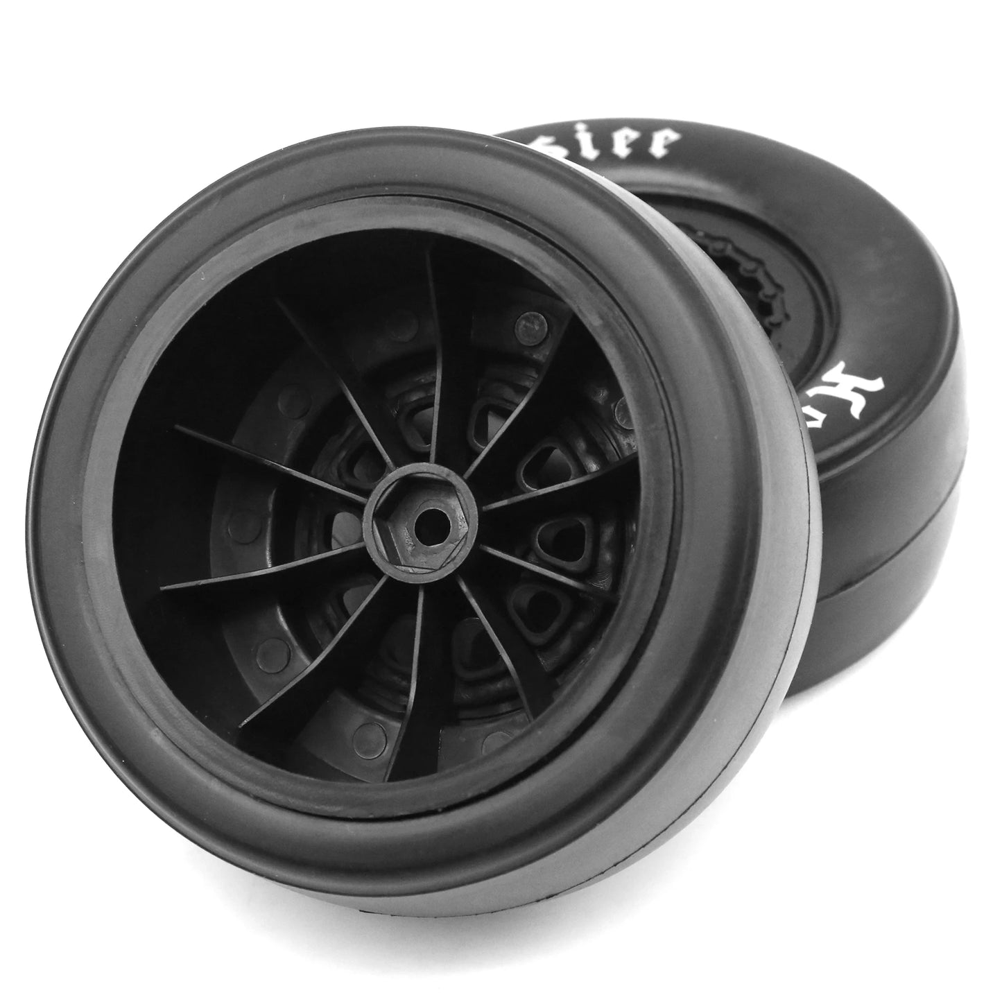 RS RC Rear Drag Racing Belted Wheel Tires  for 1/10 RC Truck Car Slash 2WD Losi 22S DR10 Tension pulling ash
