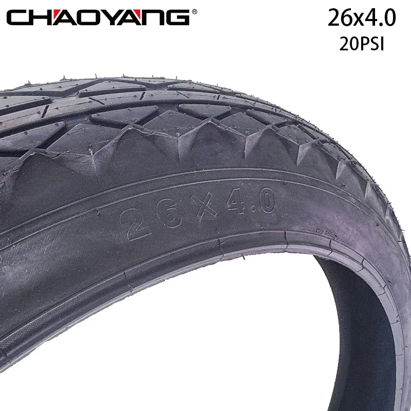 CHAOYANG 26x4.0 Bicycle Half Bald Bike Fat 26 Inch Tire Cycling Tires Road MTB Electric 20PSI Bicycle Parts
