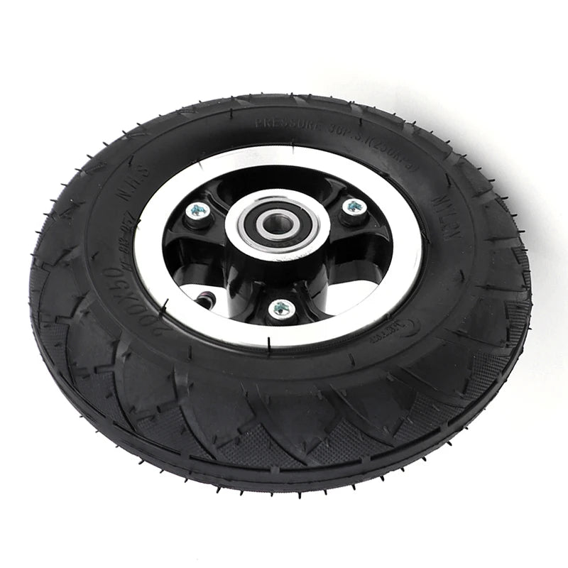 200*50 Electric Scooter Tyre With Wheel Hub 8" Scooter 200x50 Inflation Electric Vehicle Aluminium Alloy Wheel Pneumatic Tire