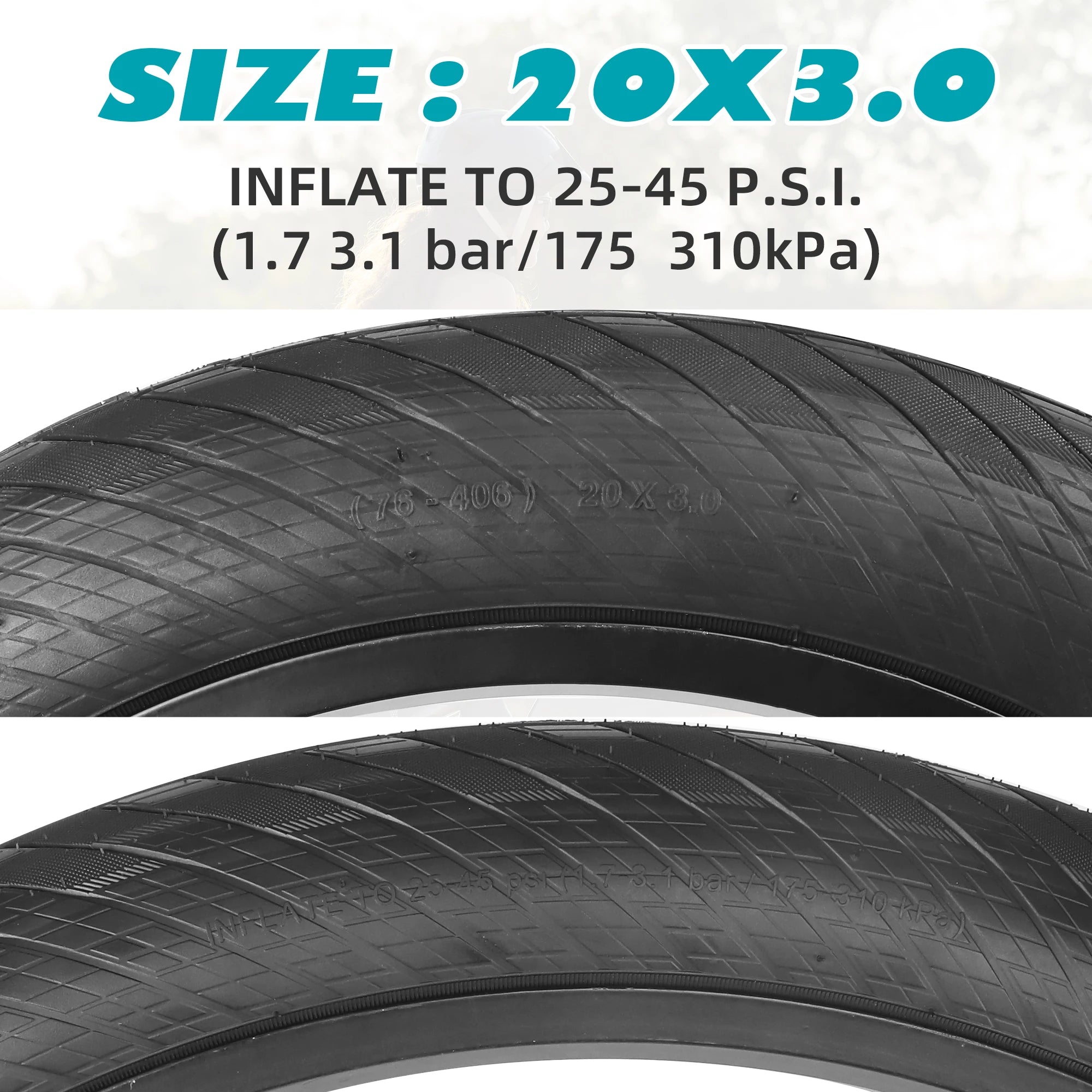 ZUKKA 1 Pack 20/24/26x3.0 Fat Bike Tires ebike Tires  MTB Heavy Duty Wear-Resistant E-Bike Mountain Snow Bike Tire
