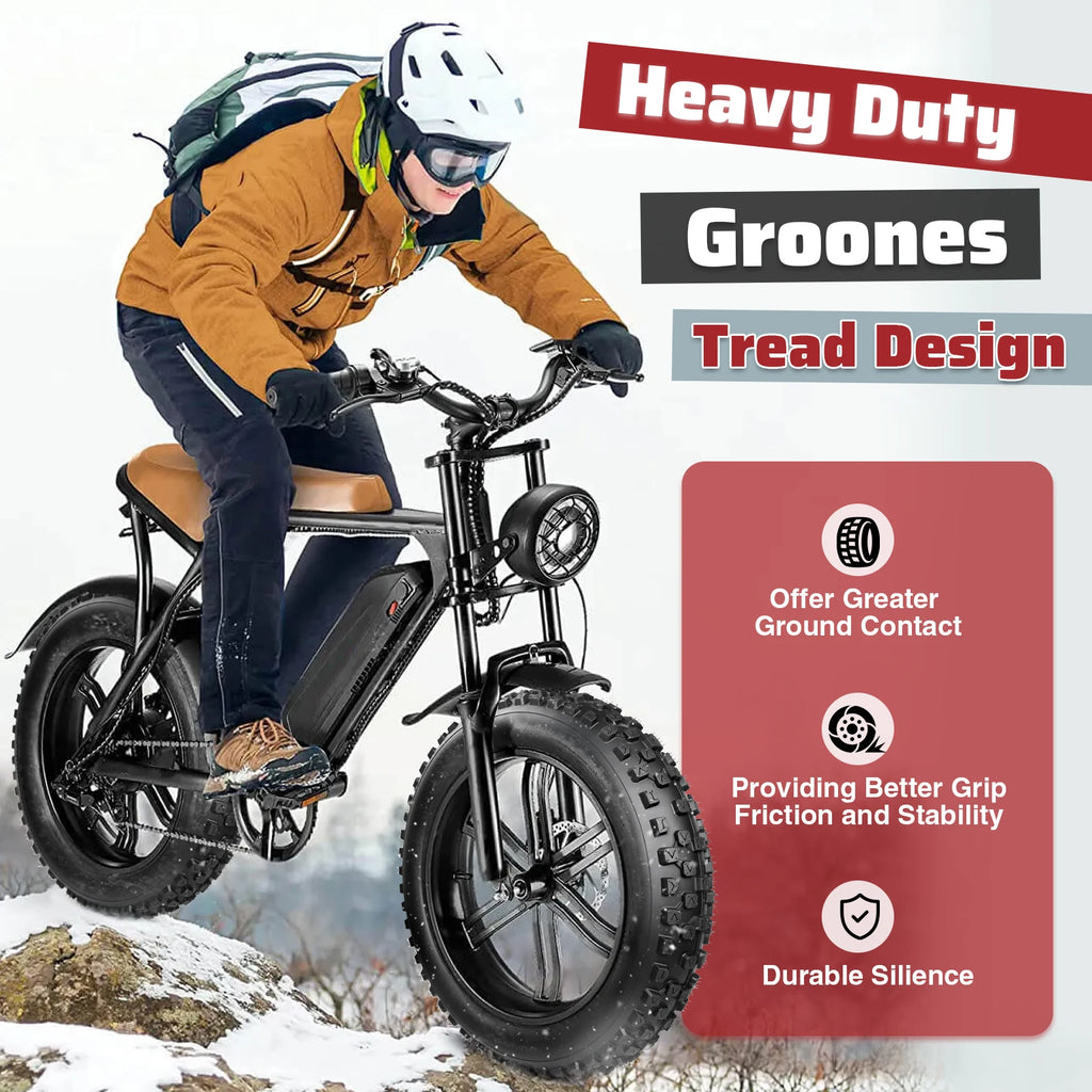 ZUKKA 2 Pack 20x4.0 Fat Bike Tires with Inner Tubes Anti Puncture High Traction Foldable for Electric Snow Mountain Bikes