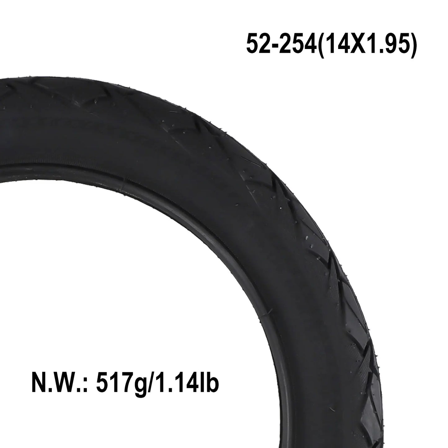 14 Inch For Electric Bike Outer Tire 14x1 95 52254 Replacement Tire Made with Rubber Material for Consistent Riding