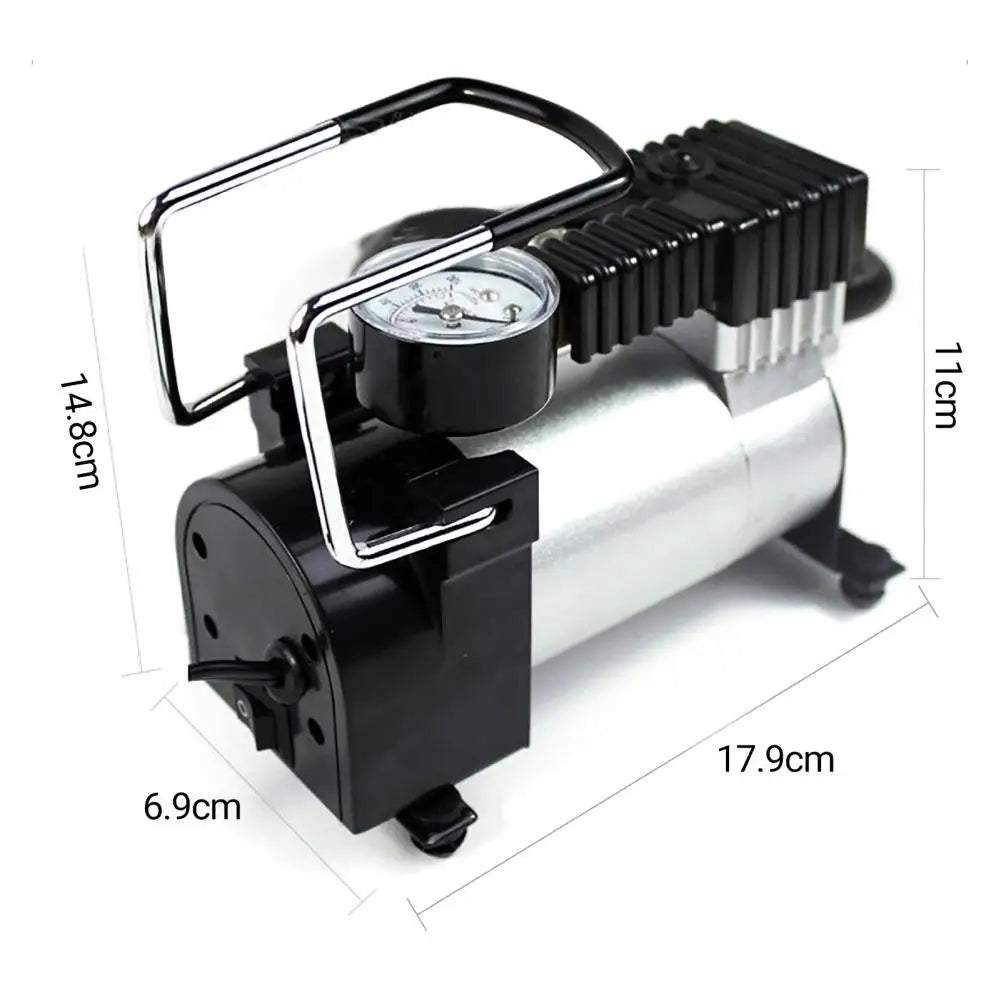 Tire Inflator Low Noise High-Pressure Automatic Charge And Stop Tire Air Refill Single Cylinder Car Electric Air Compressor