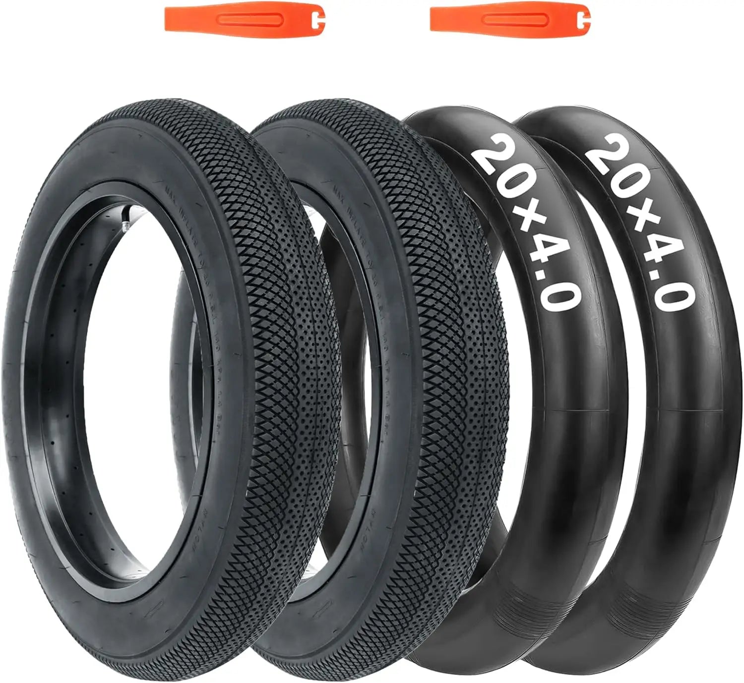 ZUKKA 60TPI Foldable 2 Pack E Bike 20x4.0 Fat tire 20 x 4 Fat tire 20x4 Bike tire Heavy Duty High-Performance Wear-Resistant E-B