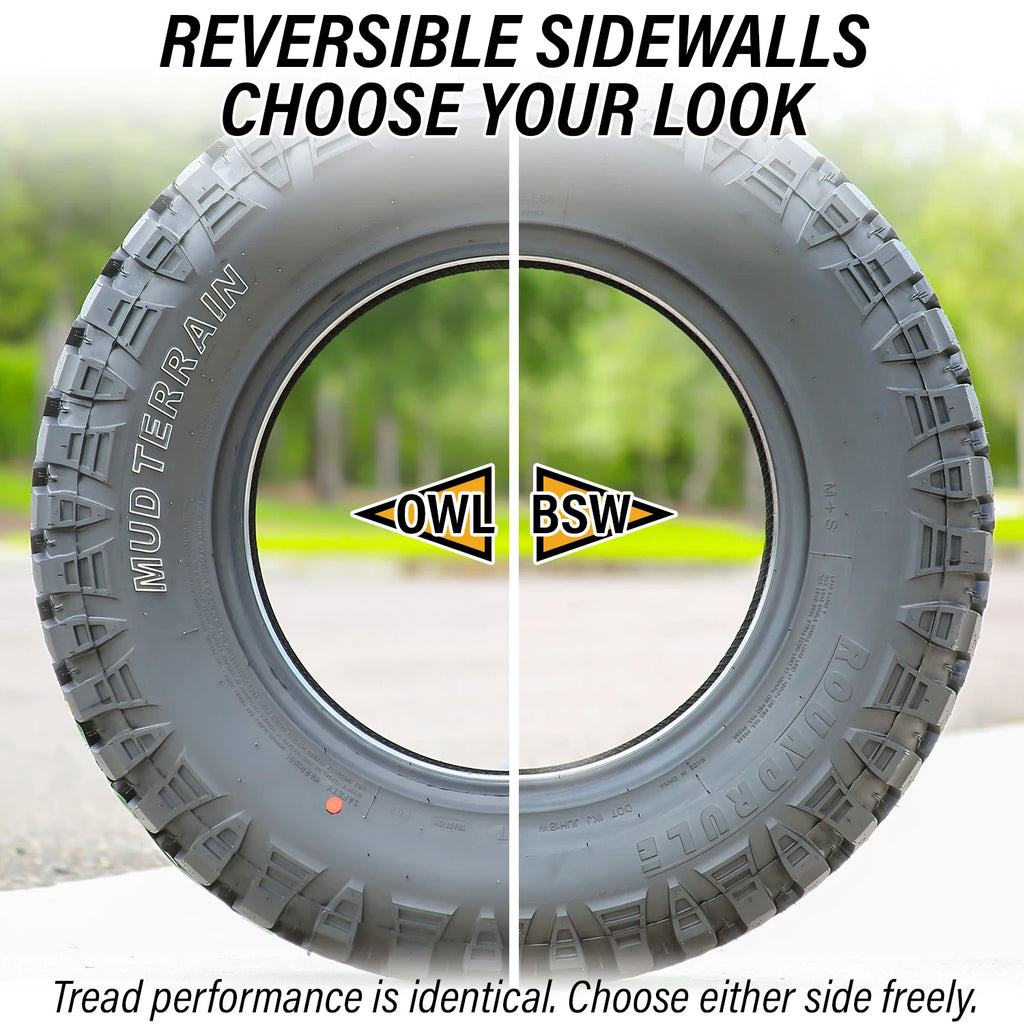 4 Roundrule M866 235/70R16 110/107Q D 8 Ply Light Truck Mud Tires