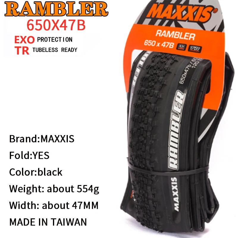MAXXIS RAMBLER TUBELESS 700x38C/40C/45C/50C 650x47B 27.5x1.5 GRAVEL/ADVENTURE Gravel and dirt road racing tire of bicycle