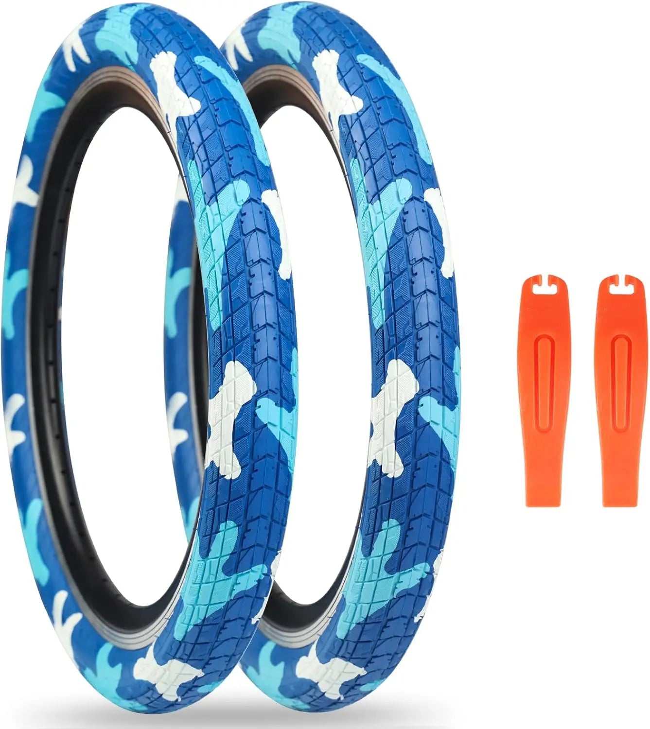 ZUKKA20 x 2.125 Bike tire 2 Pack 20 Bike tire BMX Bike Tires Kids Blue 20" Bike Tires Folding Replacement Tires Fits Most Kids