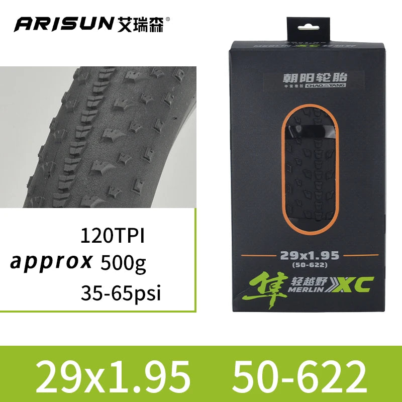 CHAOYANG ARISUN Original MERLIN XC 26x1.95/27.5x1.95/29x1.95 Dino Skin Folding Tire for XC Road Gravel MTB Bicycle Cycling Parts