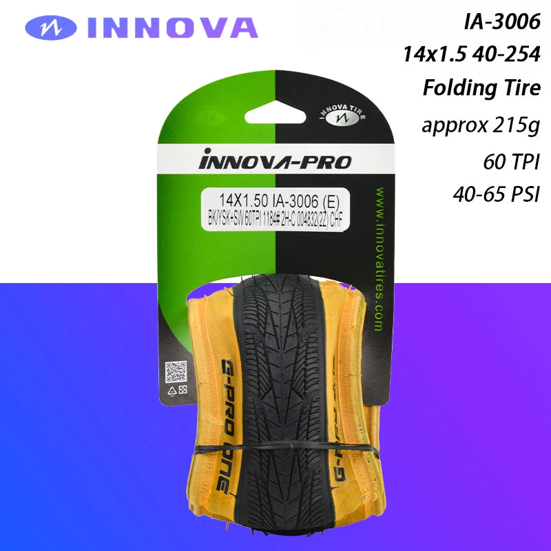 INNOVA Original 14x1.5 Folding Bicycle Folding/Wired Tires 14 inch 412 Small Wheel Bike Tire IA-3006/2084 Cycling Parts