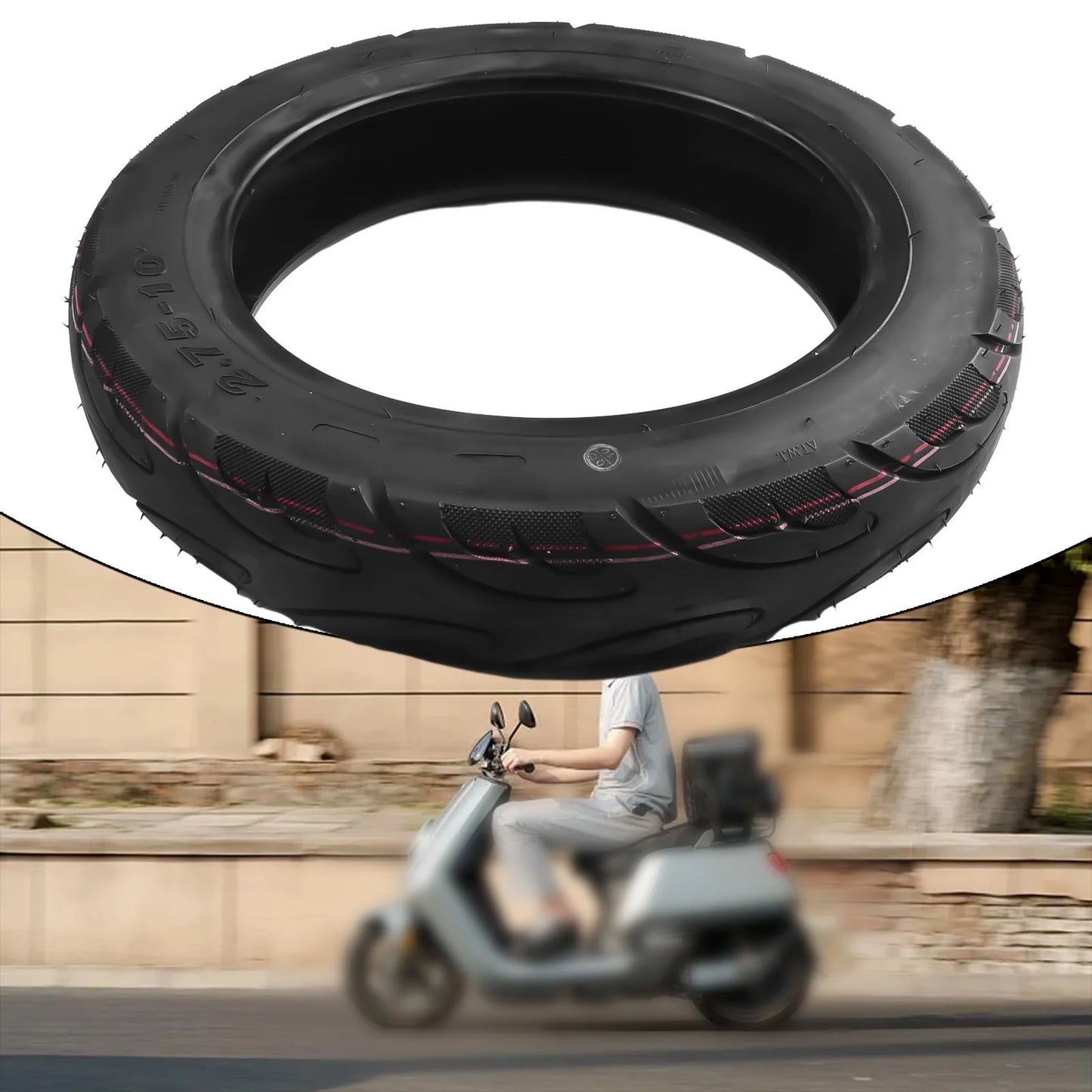 14 Inch Tubeless Rubber Tire for E Bikes 2 75 10 Size Designed for Compatibility with Various For Electric Bike Models