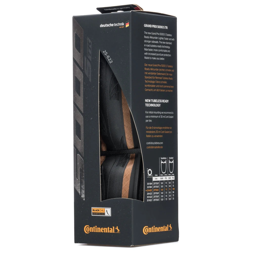 700X25C 25-622 BLACK TRANSPARENT CONTINENTAL GRAND PRIX 5000 S TR ROAD BICYCLE  TUBELESS TIRE BIKE TYRE