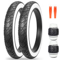 ZUKKA 26x 4.0 E-Bike Tire 2 Pack Fat Tire High Performance Fat Tire/White Wall Tire Replacement Tire Folding